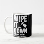Wipe It Down Fitness Motivation Art  コーヒーマグカップ (左)
