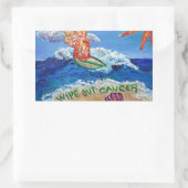 Wipe Out Cancer Angel Artシールデカール 長方形シール (バッグ)