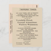 Wipers Times 1916からのファクシミリ抽出 ポストカード (正面/裏面)