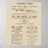 Wipers Times 1917からのファクシミリページ ポスター (正面)