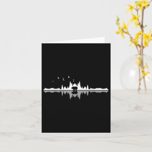 Wir Lieben Berge - Bear Hiking Camping Mountains N カード (黄色い花)