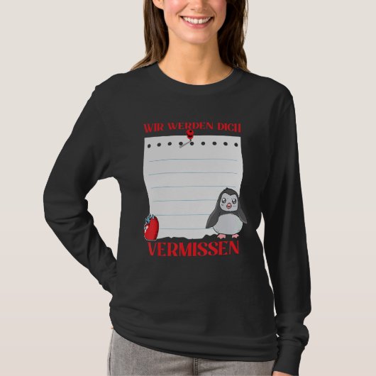 Wir Werden Dich Vermissen フレンドの別れ (Si入り) Tシャツ (正面)