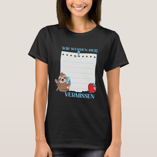 Wir Werden Dich Vermissen Friends Farewell with Si Tシャツ (正面)