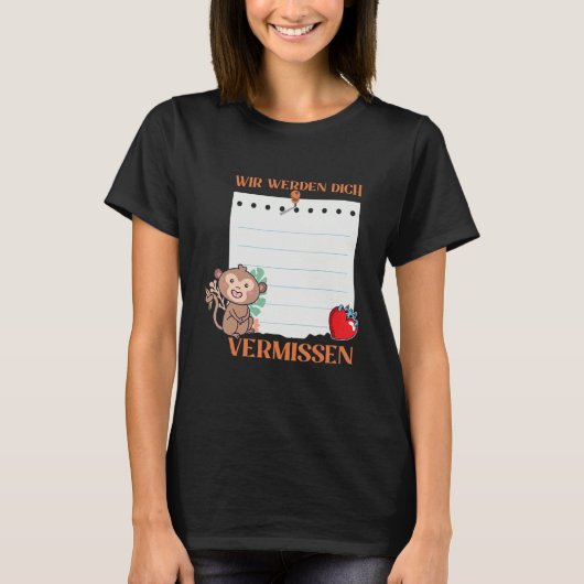 Wir Werden Dich Vermissen Friends Farewell with Si Tシャツ (正面)