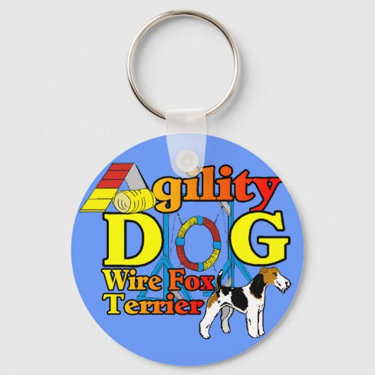 Wire_キツネ_Terrier_Agility_ キーホルダー (正面)