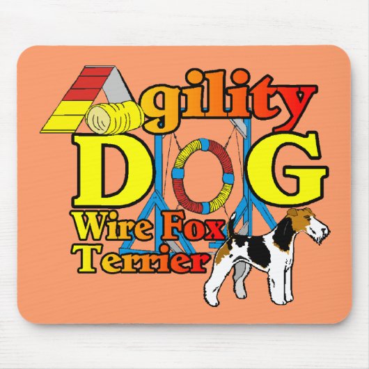 Wire_キツネ_Terrier_Agility_ マウスパッド (正面)