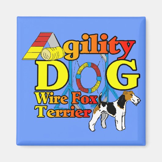 Wire_キツネ_Terrier_Agility_ マグネット (正面)