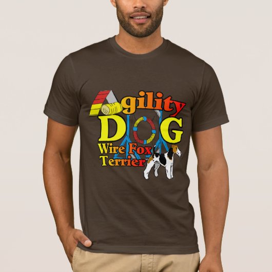 Wire_キツネ_Terrier_Agility_ Tシャツ (正面)