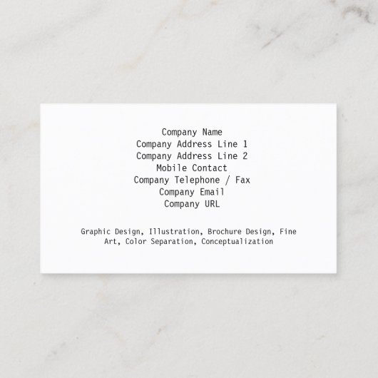 Wire Blue Globe Americas名刺 名刺 (裏面)