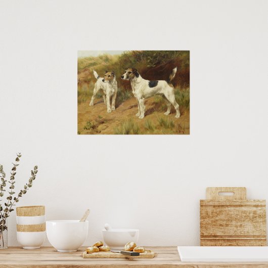 Wire Fold Teriers by Thomas Blinks ポスター (キッチン)