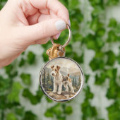 Wire Fox Terrier キーホルダー (手)