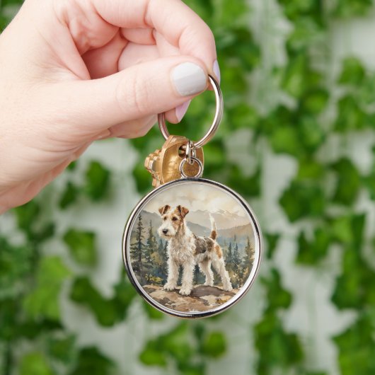 Wire Fox Terrier キーホルダー (手)