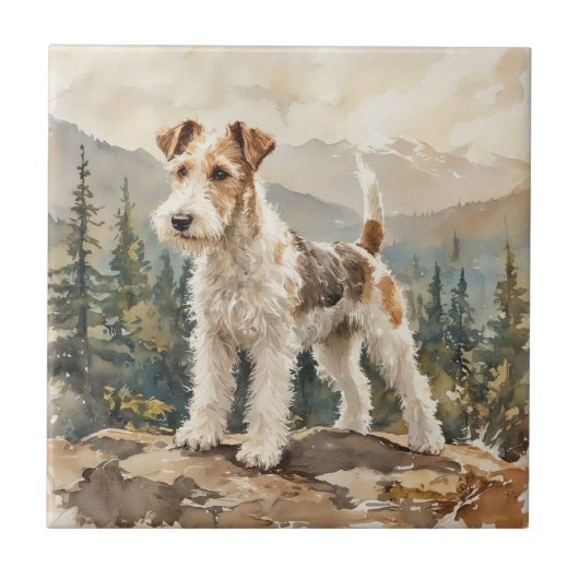 Wire Fox Terrier タイル (正面)