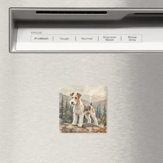 Wire Fox Terrier マグネット (インサイチュ (食洗機))