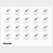 Wire Fox Terrier メモリアル レディース スクエアシール (シート)
