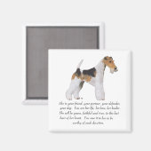 Wire Fox Terrier メモリアル レディース マグネット (正面/裏面)
