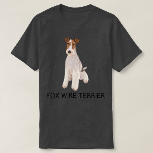 Wire Fox Terrier Crazy Dog Lover T-Shirt Tシャツ (デザイン正面)