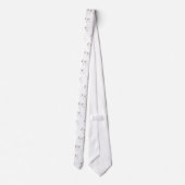 Wire Fox Terrier Dog Breed Illustration Silhouette ネクタイ (裏面)