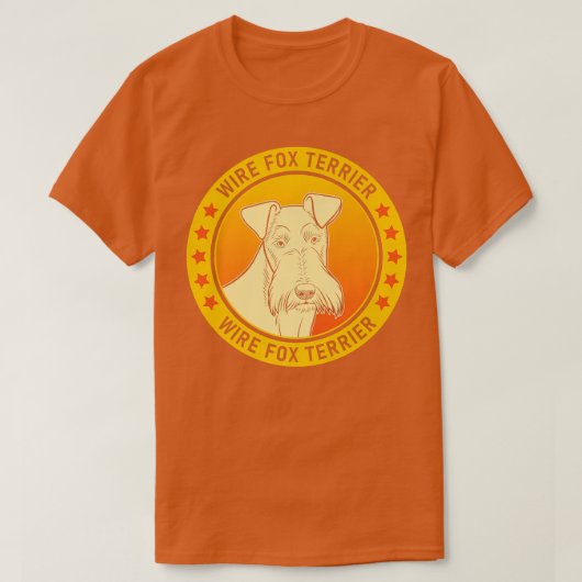 Wire Fox Terrier Dog Portrait Premium T-Shirt Tシャツ (デザイン正面)