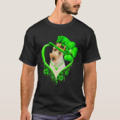 Wire Fox Terrier Dog St Patricks Day Lover Irish S Tシャツ (正面)