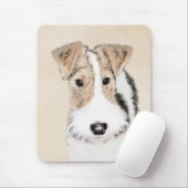 Wire Fox Terrier Painting - Cute Original Dog Art マウスパッド (マウス)