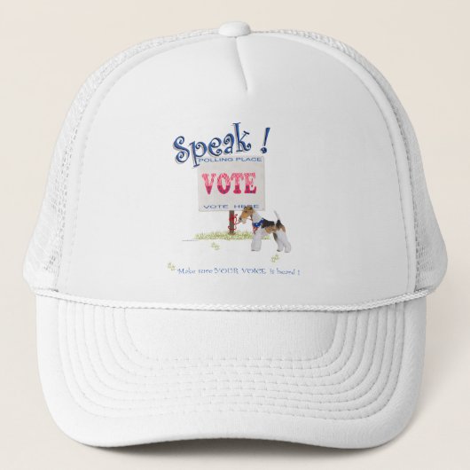 Wire Fox Terrier Voting Voice キャップ (正面)