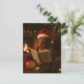 Wire haired Vizsla 'Cheese Tax' Christmas postcard ポストカード (スタンド正面)