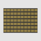 Wired Golden Cord Squared Pattern Gold On Black 薄葉紙 (正面)