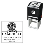 Wirefoldポインティンググリフォンカスタムドッグアドレス セルフインキングスタンプ (インサイチュ)
