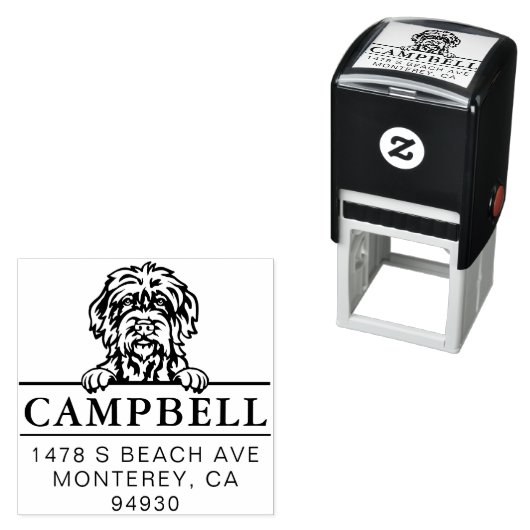 Wirefoldポインティンググリフォンカスタムドッグアドレス セルフインキングスタンプ (インサイチュ)