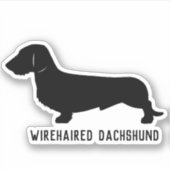 Wirefold dachshandシルエットシール男性 シール (正面)