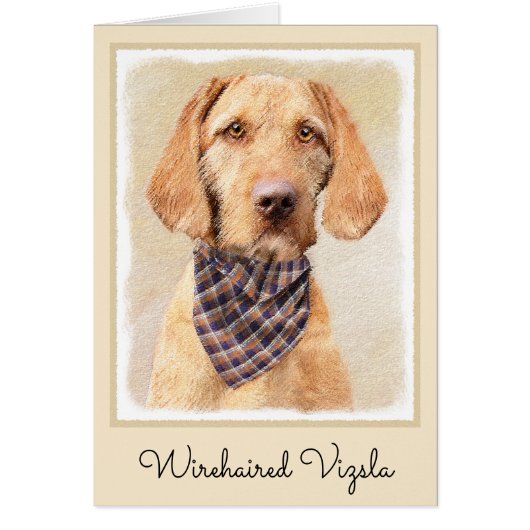 Wirefold Vizsla'絵画s – かわいいオリジナルドッグアート (正面)