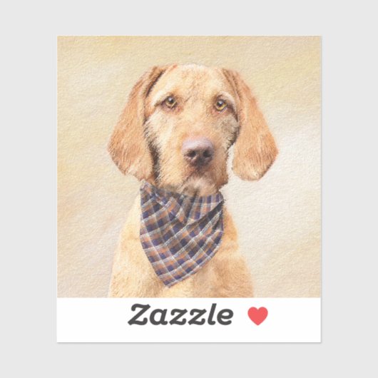 Wirefold Vizsla'絵画s – かわいいオリジナルドッグアート シール (シート)