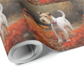 Wirefox Terrierの紅葉秋インスパイア ラッピングペーパー (ロールコーナー)