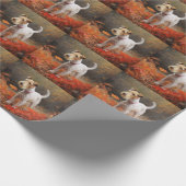 Wirefox Terrier 紅葉 ラッピングペーパー (角)