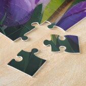 Wirefox Terrier Dog春の花絵を描ズ ジグソーパズル (側面)