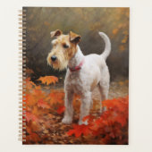 Wirefox Terrier in 紅葉の秋 プランナー手帳 (正面)