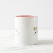 WireFoxTerrierBrotherYellow ツートーンマグカップ (中央)