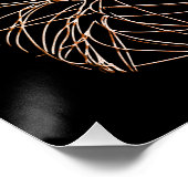 Wireframe Human Figure in Abstract Motion ポスター (コーナー)