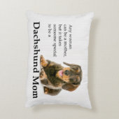 Wirehairedダックスフントのお母さんの枕 アクセントクッション (裏面(縦))