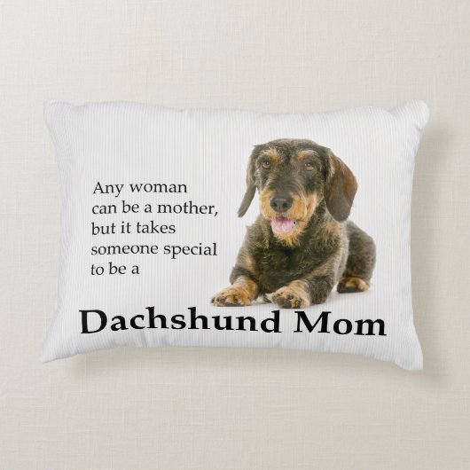 Wirehairedダックスフントのお母さんの枕 アクセントクッション (裏面)