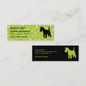 Wirehairedフォックステリア犬のペットの世話のライム スキニー名刺 (正面/裏面)