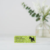 Wirehairedフォックステリア犬のペットの世話のライム スキニー名刺 (スタンド正面)