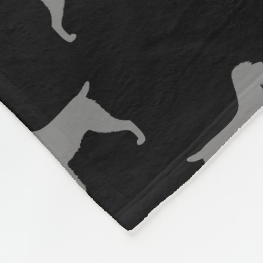 Wirehaired指すことはGriffonパターンのシルエットを描きます フリースブランケット (角)