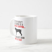 Wirehaired指すことGriffon コーヒーマグカップ (正面左)