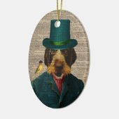 Wirehaired指すGriffonオーナメント セラミックオーナメント (左)