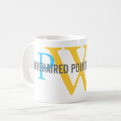 Wirehaired指すGriffonモノグラム コーヒーマグカップ (正面左)