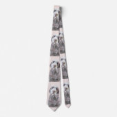 Wirehaired指すGriffon絵画-犬の芸術 ネクタイ (正面)