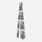 Wirehaired指すGriffon絵画-犬の芸術 ネクタイ (裏面)