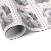 Wirehaired指すGriffon絵画-犬の芸術 ラッピングペーパー (ロールコーナー)